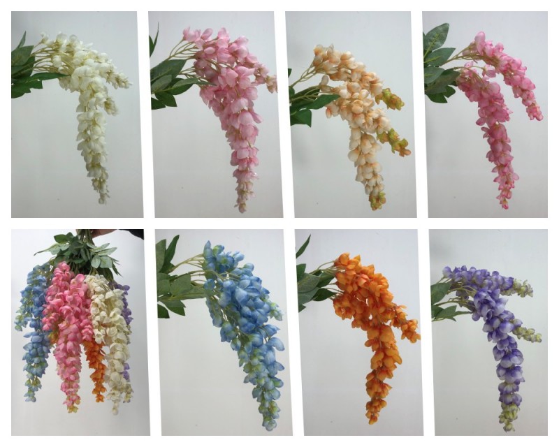 Wisteria buatan ouli® aubergine - dekorasi wisteria buatan berkualitas tinggi