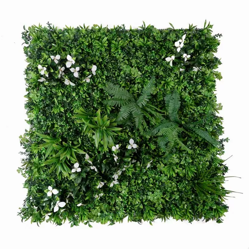 Realistic plastic foliage wall panel for hotels