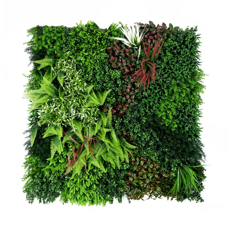Mixed panel artificial green wall for wedding backdrop