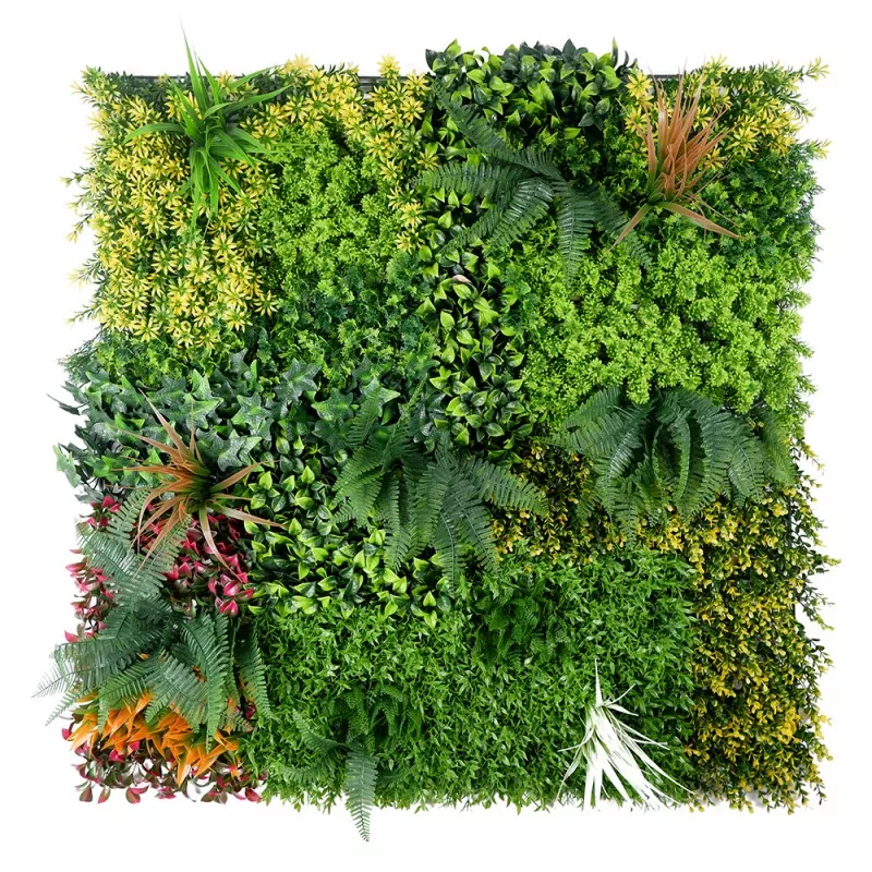 high-density faux foliage panel for branding