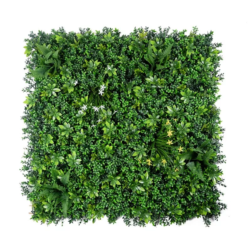 decorative green faux grass panels