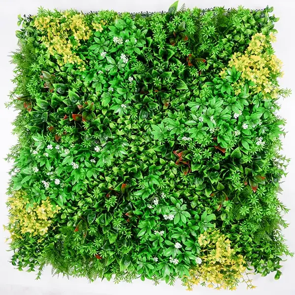 artificial grass wall with ivy and ferns