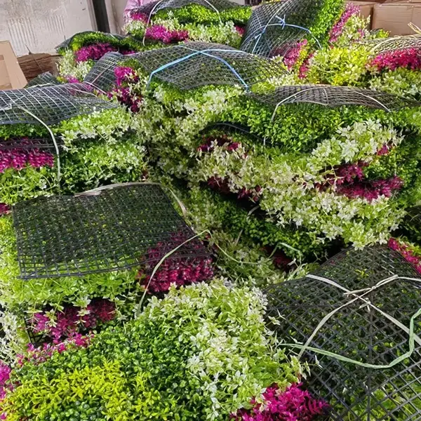faux grass photo wall for retail stores