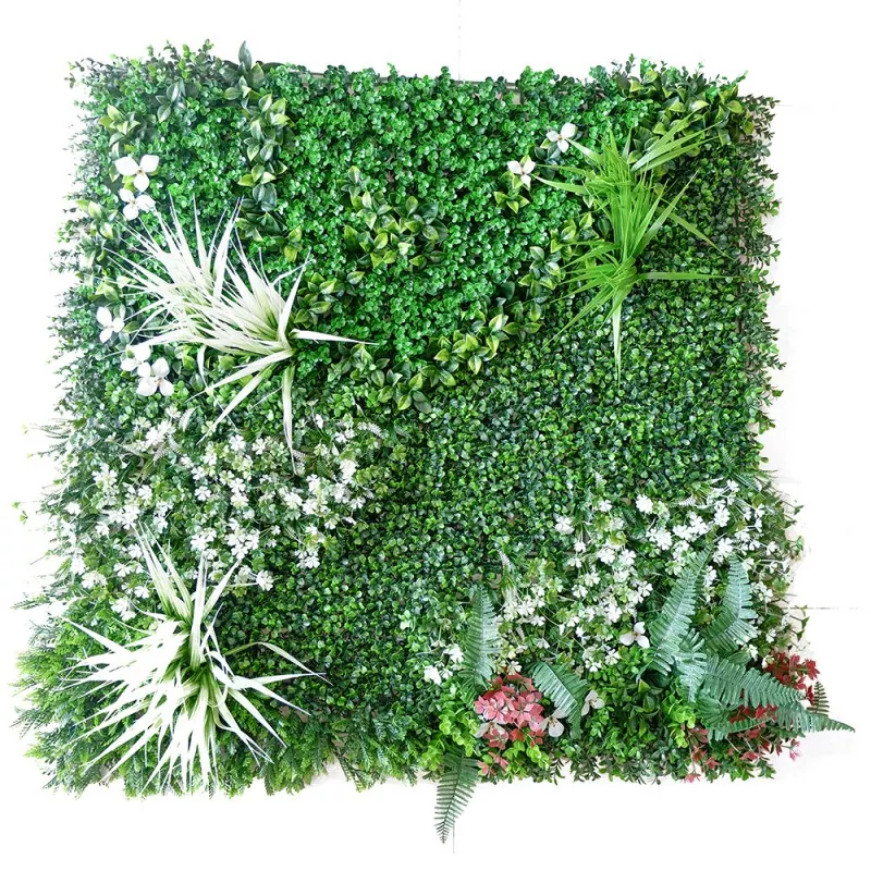 faux grass wall installation in modern office