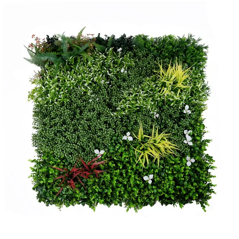 vertical faux greenery wall for home interior