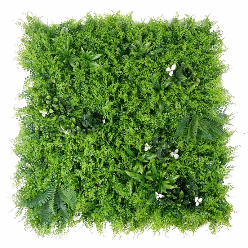 100x100cm Faux Green Wall Panel with Dracaena and Ivy