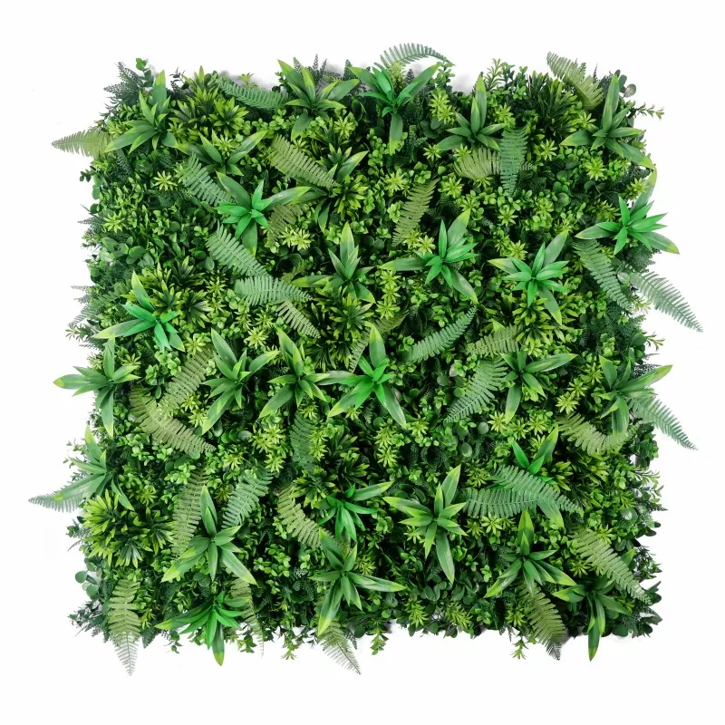 Realistic Faux Green Wall Panel with Multi-Texture Foliage
