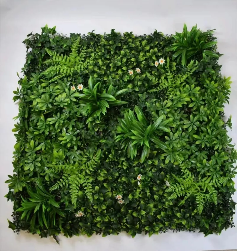 UV protected faux greenery panel for outdoor walls